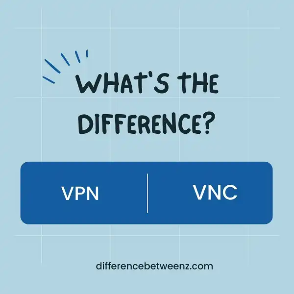 Difference between VPN and VNC