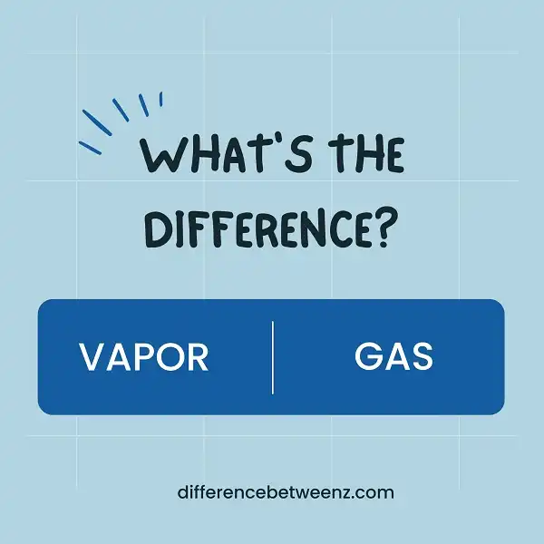 Difference between Vapor and Gas