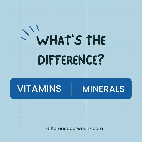 Difference between Vitamins and Minerals