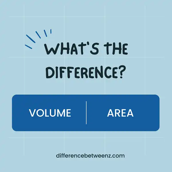 Difference between Volume and Area