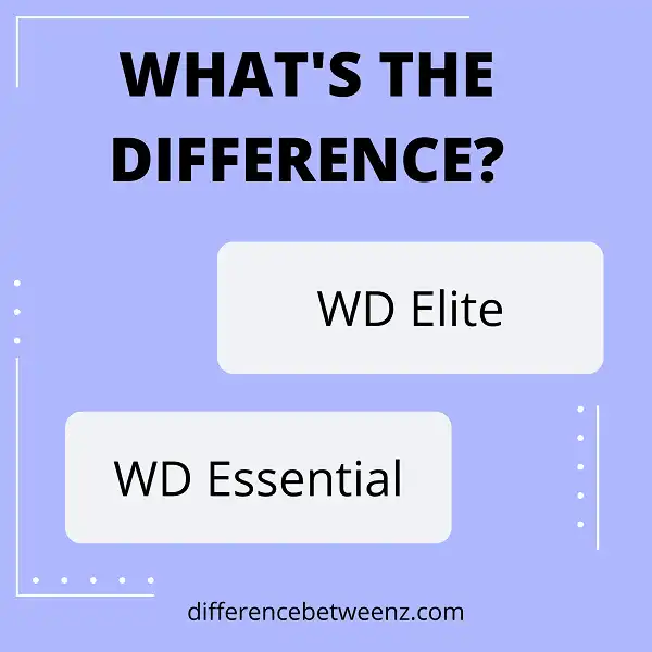 Difference between WD Elite and WD Essential