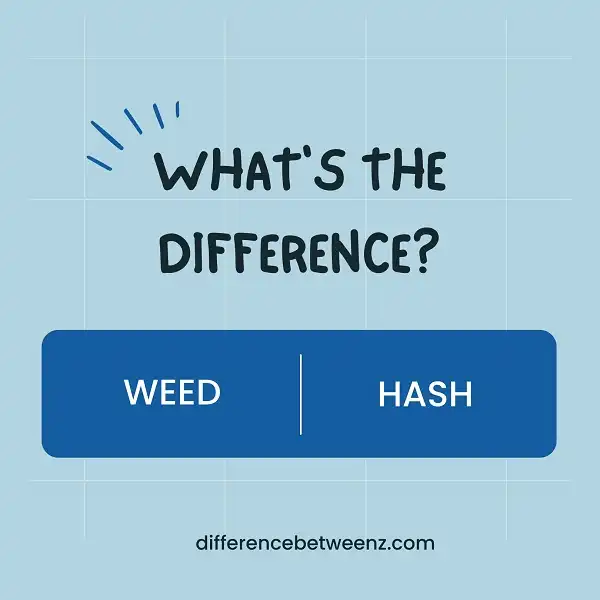Difference between Weed and Hash