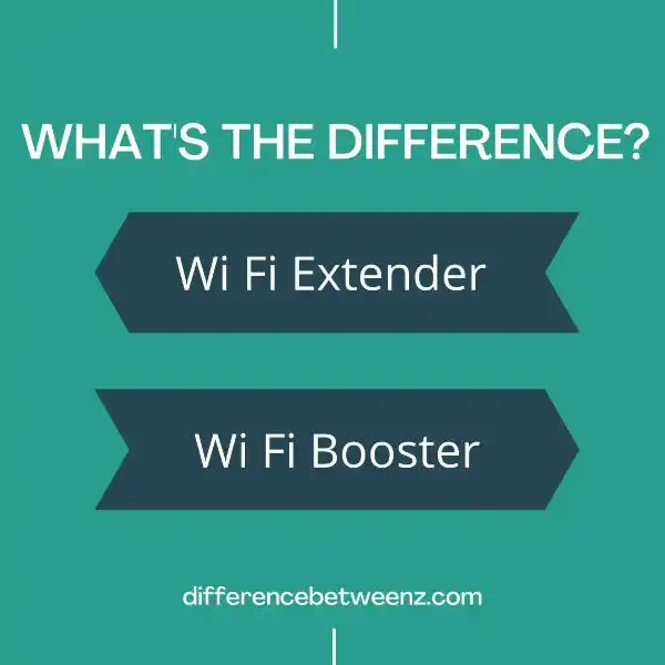 Difference between Wi Fi Extender and Booster