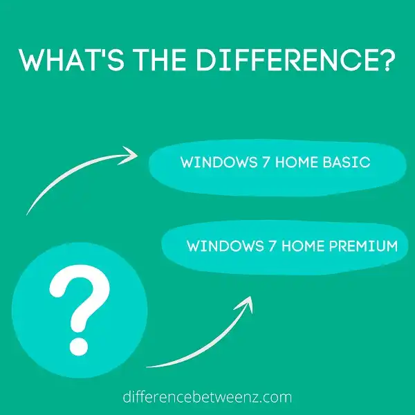 Difference between Windows 7 Home Basic and Home Premium
