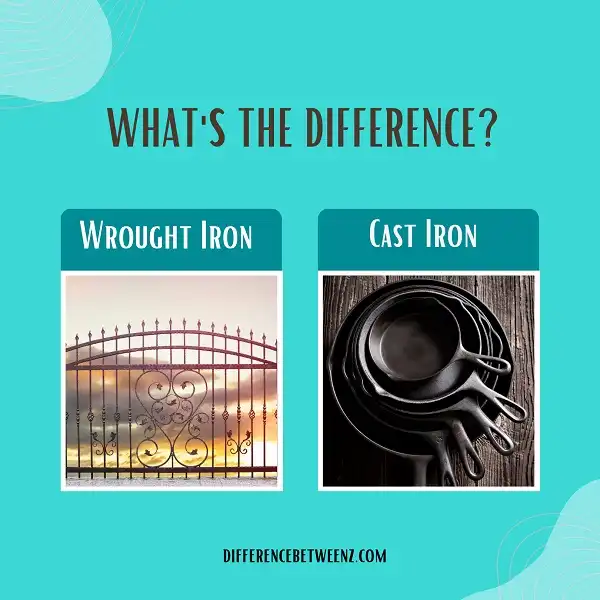 Difference between Wrought Iron and Cast Iron