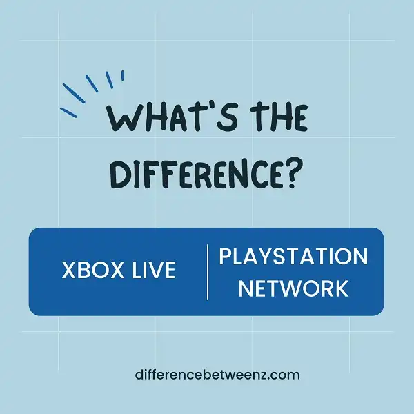 Difference between Xbox Live and PlayStation Network