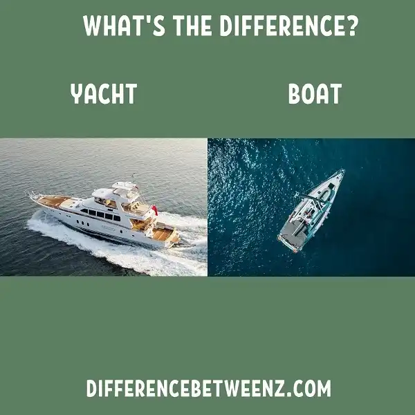 Difference between Yacht and Boat