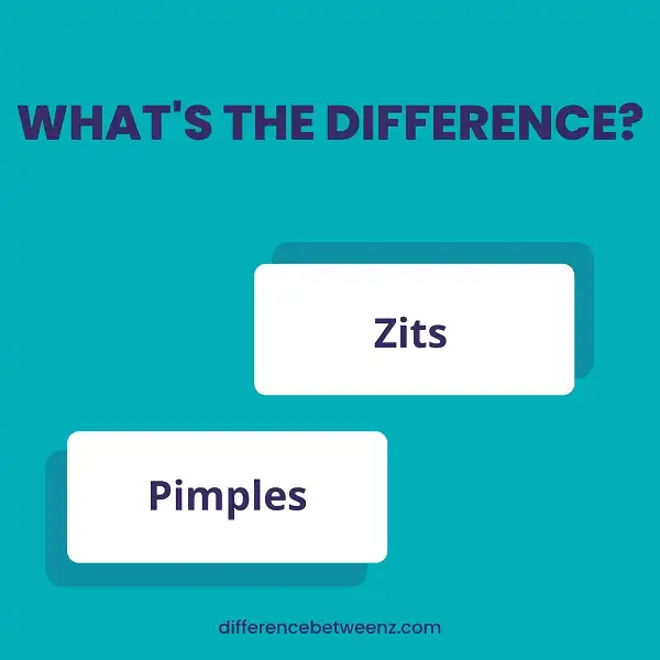 Difference between Zits and Pimples