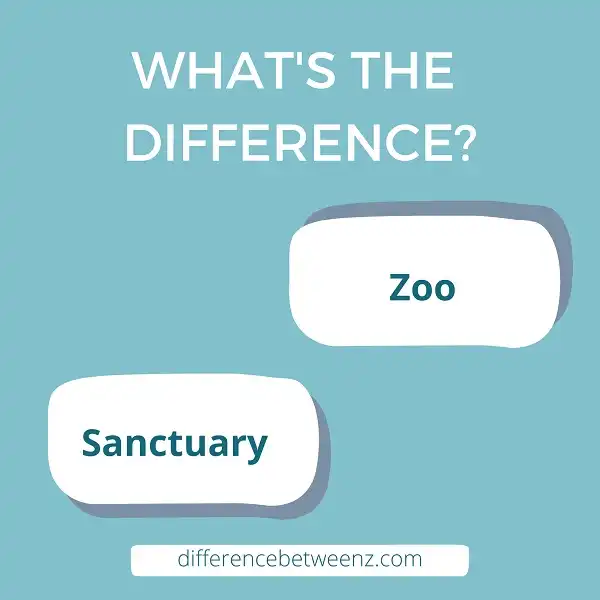 Difference between Zoo and Sanctuary
