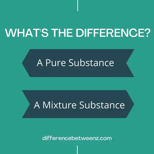 Difference between a Pure Substance and a Mixture