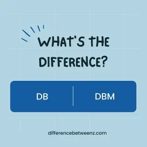Difference between dB and dBm