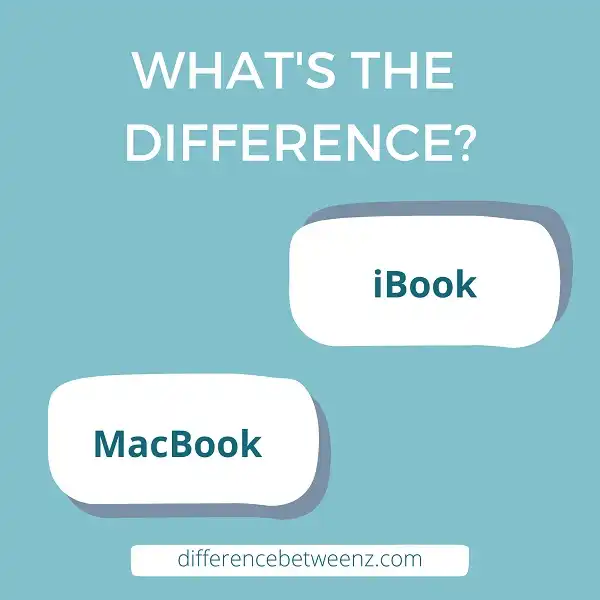 Difference between iBook and MacBook