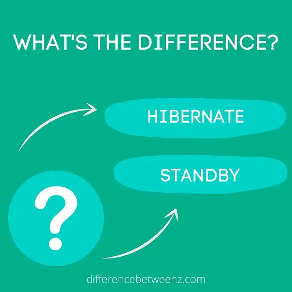 Differences between Hibernate and Standby