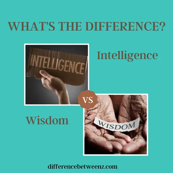 Differences between Intelligence and Wisdom