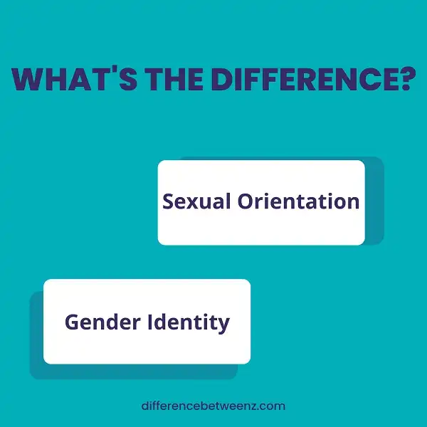 Differences between Sexual Orientation and Gender Identity