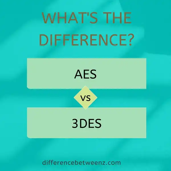 Difference between AES and 3DES