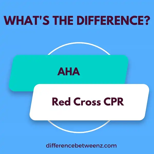 Difference between AHA and Red Cross CPR