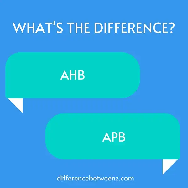 Difference between AHB and APB