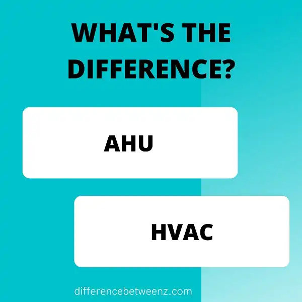 Difference between AHU and HVAC