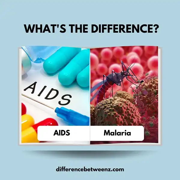 Difference between AIDS and Malaria