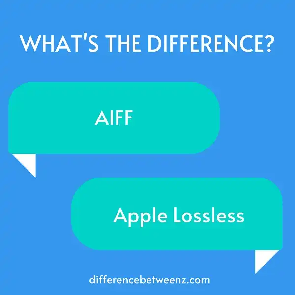 Difference between AIFF and Apple Lossless