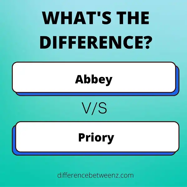 Difference between Abbey and Priory