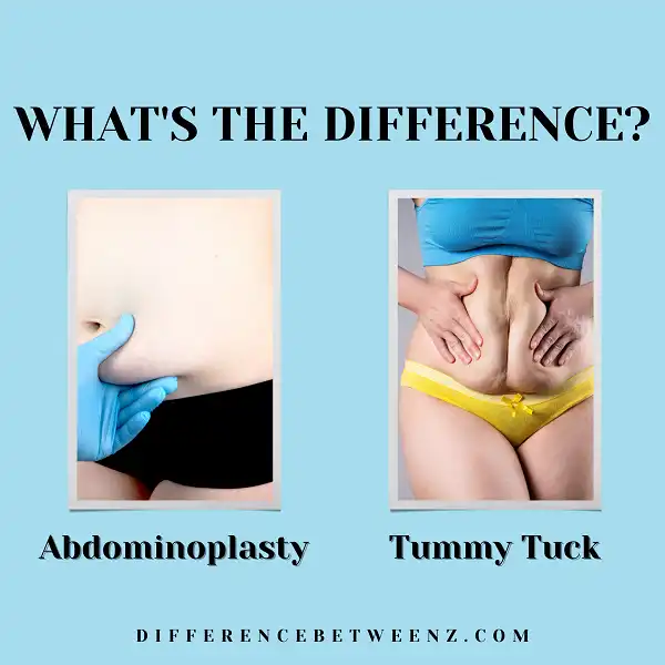 Difference between Abdominoplasty and Tummy Tuck
