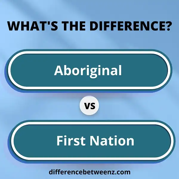 Difference between Aboriginal and First Nation