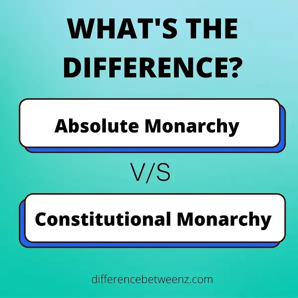 Difference Between Absolute Monarchy And Constitutional Monarchy Difference Betweenz