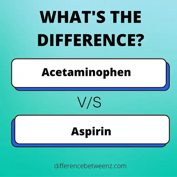 Difference between Acetaminophen and Aspirin