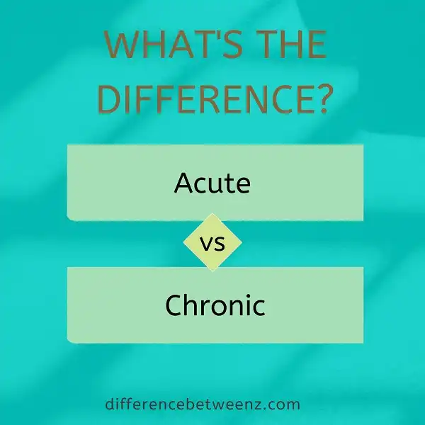 Difference between Acute and Chronic