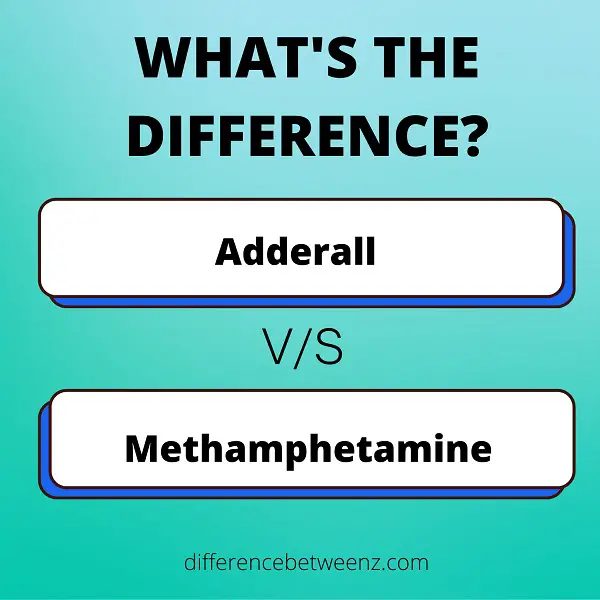 Difference between Adderall and Methamphetamine