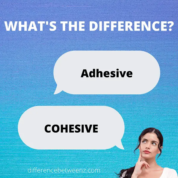 Difference between Adhesive and Cohesive