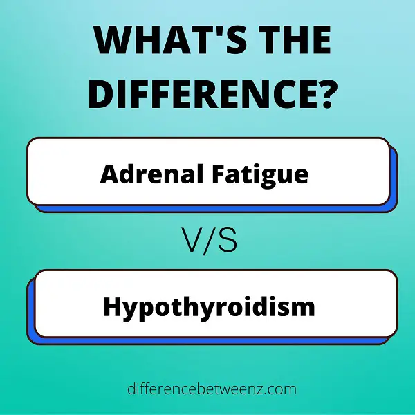 Difference between Adrenal Fatigue and Hypothyroidism