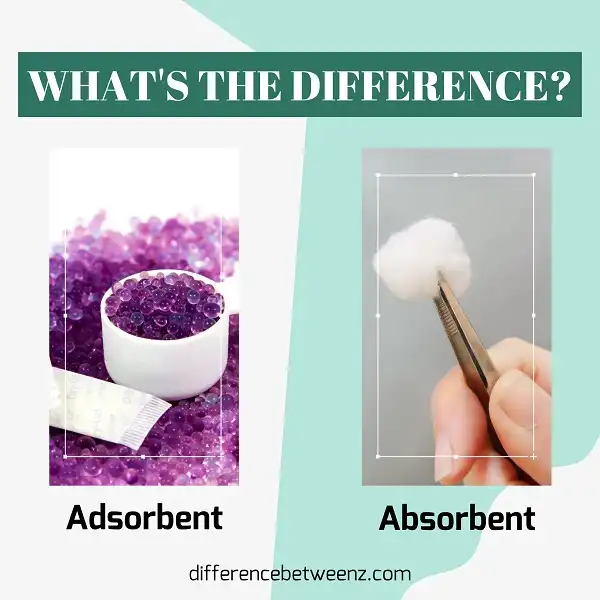 Difference between Adsorbent and Absorbent