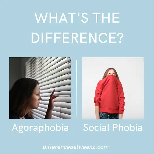 Difference between Agoraphobia and Social Phobia