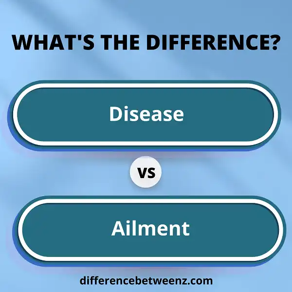 Difference between Ailment and Disease