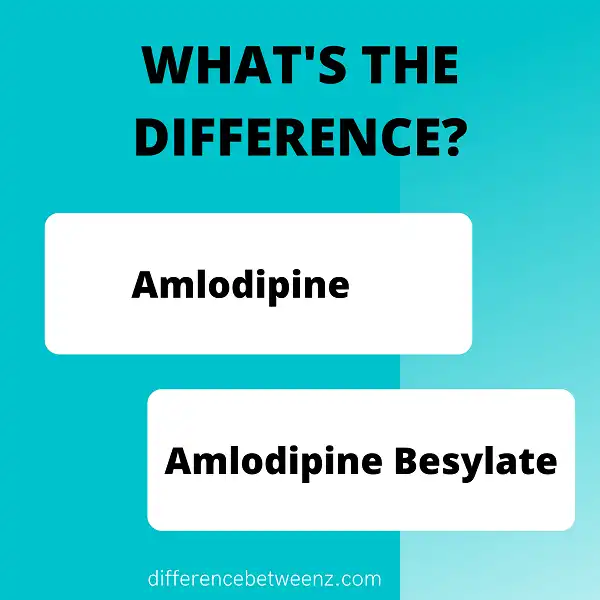 Difference between Amlodipine and Amlodipine Besylate