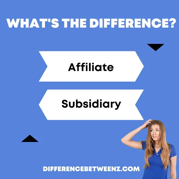 Difference between An Affiliate and a Subsidiary