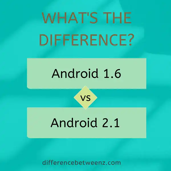 Difference between Android 1.6 and Android 2.1