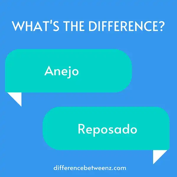 Difference between Anejo and Reposado