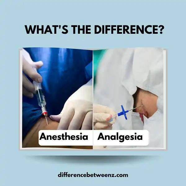 Difference between Anesthesia and Analgesia