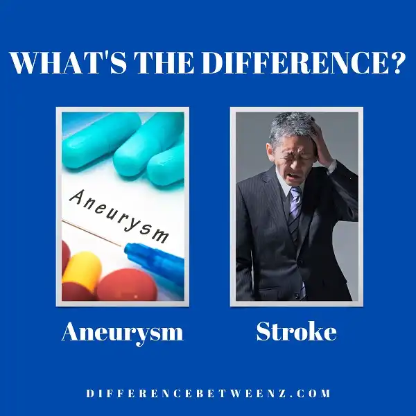 Difference Between Aneurysm And Stroke Difference Betweenz
