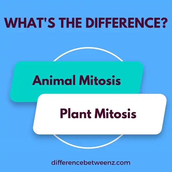 Difference between Animal Mitosis and Plant Mitosis