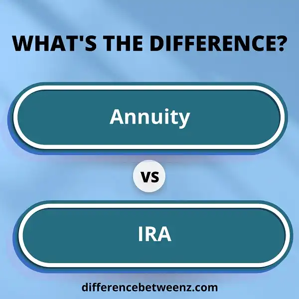 Difference between Annuity and IRA