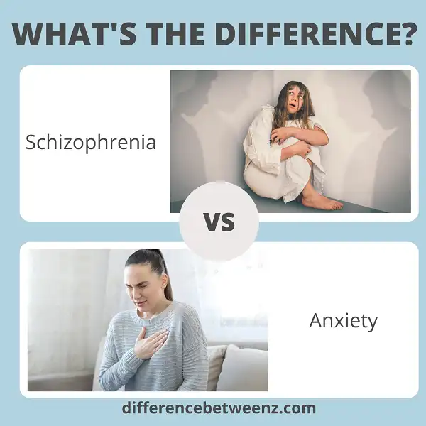 Difference between Anxiety and Schizophrenia