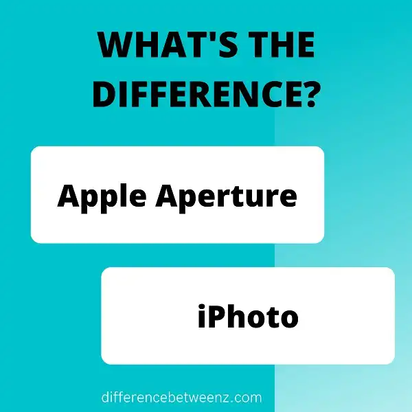 Difference between Apple Aperture and iPhoto