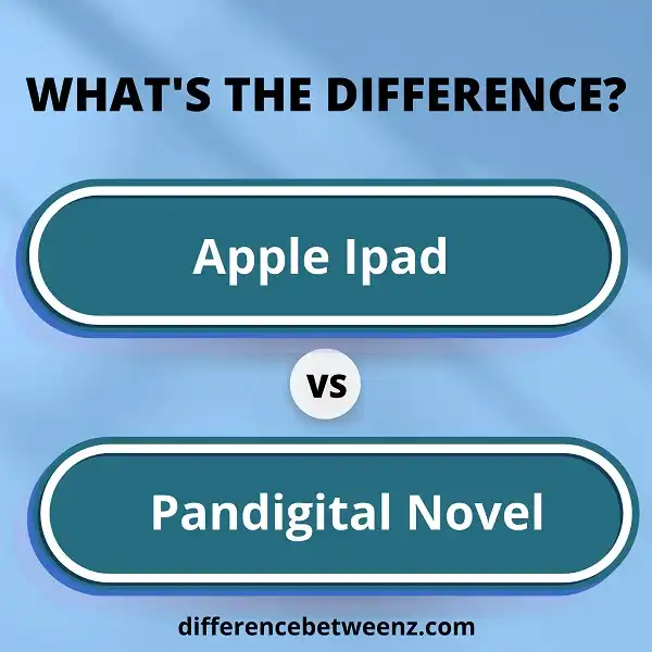 Difference between Apple Ipad and Pandigital Novel
