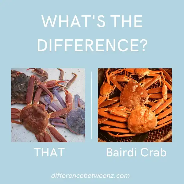 Difference between Bairdi Crab and Opilio Crab