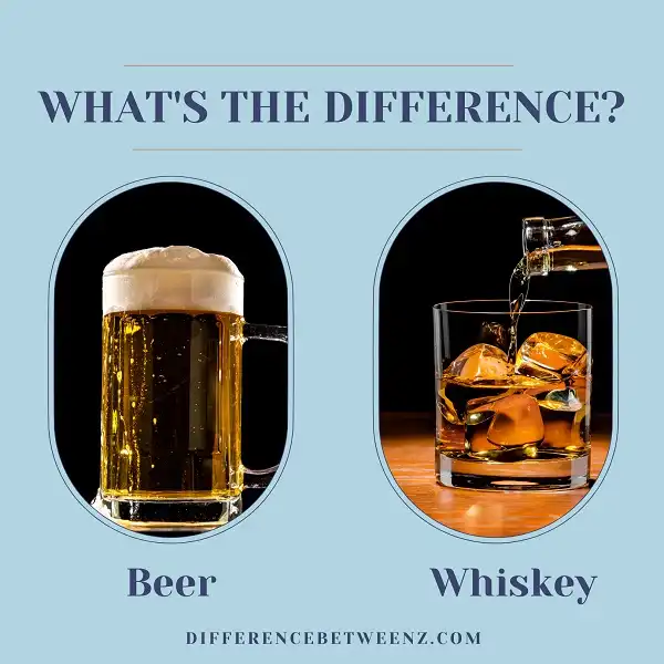 Difference between Beer and Whiskey